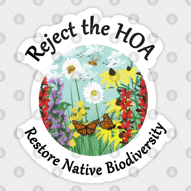 Restore Native Biodiversity Non Vulgar Version Sticker by TrapperWeasel